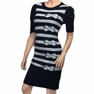 Ted Baker Bow Print Sweater Dress Jumper